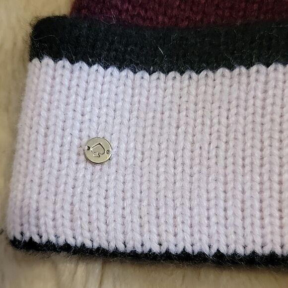 KATE SPADE COLOR BLOCK BEANIE WINTER HAT - Picture 2 of 5